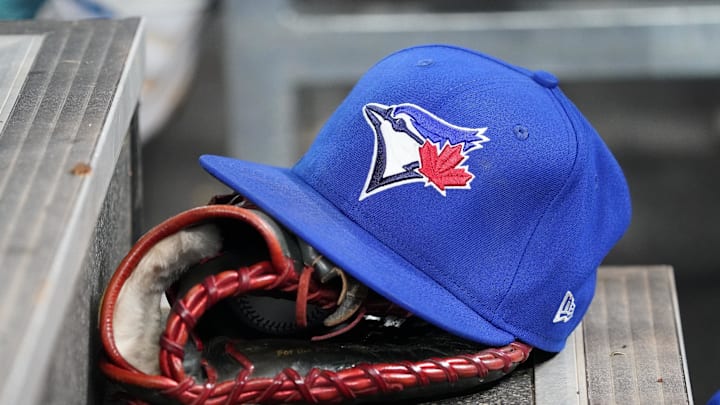 Toronto Blue Jays hat and glove
