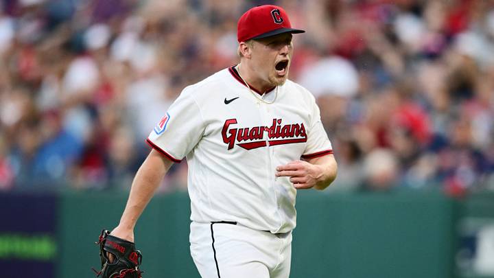 Sep 5, 2026; Cleveland, Ohio, USA; Cleveland Guardians pitcher Parker Messick (77) reacts during the fifth inning against the Detroit Tigers at Progressive Field. Mandatory Credit: Ken Blaze-Imagn Images Sep 5, 2026; Cleveland, Ohio, USA; Cleveland Guardians pitcher Parker Messick (77) reacts during the fifth inning against the Detroit Tigers at Progressive Field. Mandatory Credit: Ken Blaze-Imagn Images