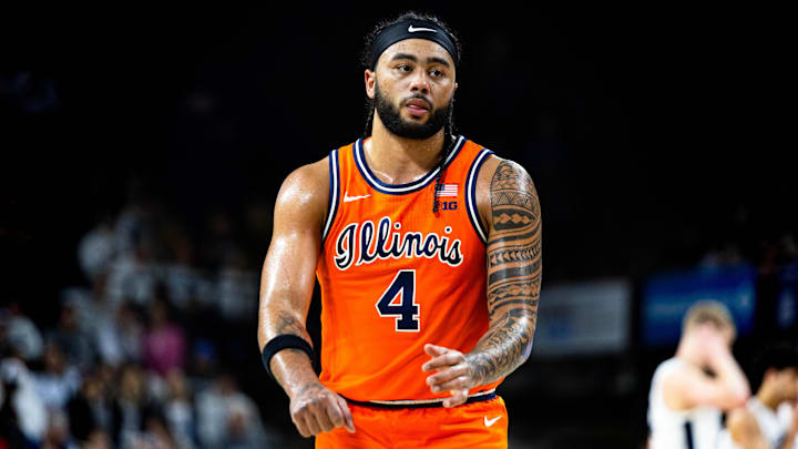 Illinois basketball's Kylan Boswell (4) during the game against Penn State inside The Palestra on Jan. 3, 2026.