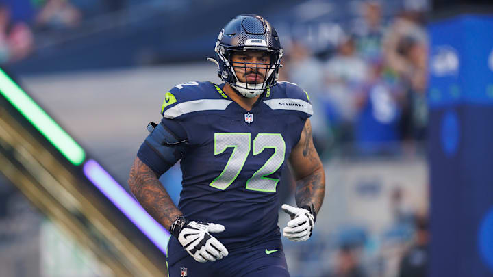 Abraham Lucas of the Seattle Seahawks