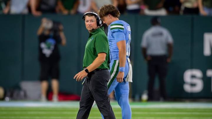 Tulane head coach Will Hall after time out Tulane head coach Will Hall after time out