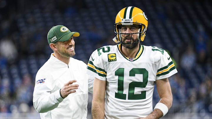 Packers coach Matt LaFleur caught wind of Aaron Rodgers’s comments about LaFleur’s job security after the Steelers’ wild-card playoff loss. Packers coach Matt LaFleur caught wind of Aaron Rodgers’s comments about LaFleur’s job security after the Steelers’ wild-card playoff loss.