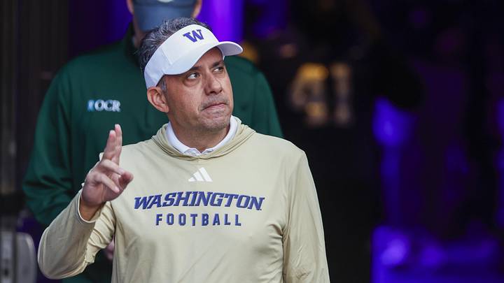 Aug 30, 2025; Seattle, Washington, USA; Washington Huskies head coach Jedd Fisch exits the locker room before pregame warmups against the Colorado State Rams at Husky Stadium. Mandatory Credit: Joe Nicholson-Imagn Images Aug 30, 2025; Seattle, Washington, USA; Washington Huskies head coach Jedd Fisch exits the locker room before pregame warmups against the Colorado State Rams at Husky Stadium. Mandatory Credit: Joe Nicholson-Imagn Images