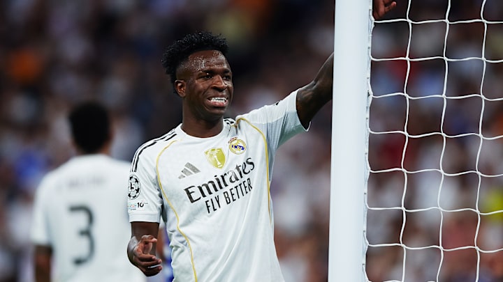 Vinicius Junior n'était pas titulaire en Ligue des champions face à l'OM, une première depuis 2021/2022 (contre le Shaktior Donetsk, en poules). Vinicius Junior n'était pas titulaire en Ligue des champions face à l'OM, une première depuis 2021/2022 (contre le Shaktior Donetsk, en poules).