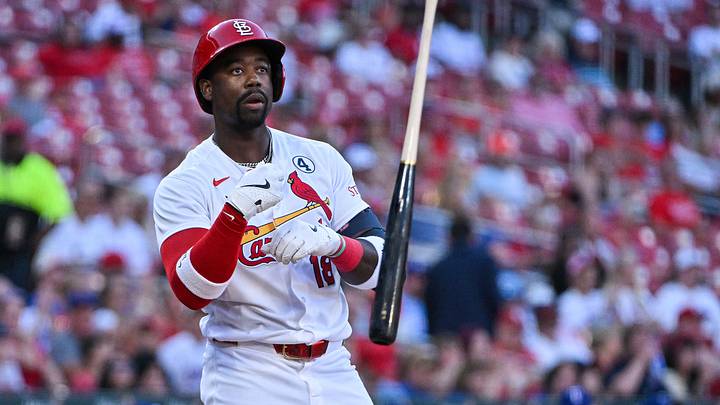 Jun 2, 2026; St. Louis, Missouri, USA; St. Louis Cardinals right fielder Jordan Walker (18) tosses his bat after striking out against the Texas Rangers during the first inning at Busch Stadium. Mandatory Credit: Jeff Curry-Imagn Images Jun 2, 2026; St. Louis, Missouri, USA; St. Louis Cardinals right fielder Jordan Walker (18) tosses his bat after striking out against the Texas Rangers during the first inning at Busch Stadium. Mandatory Credit: Jeff Curry-Imagn Images