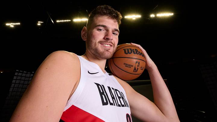 Sep 28, 2026; Portland, OR, USA; Portland Trail Blazers center Donovan Clingan (23) during media day. Mandatory Credit: Troy Wayrynen-Imagn Images Sep 28, 2026; Portland, OR, USA; Portland Trail Blazers center Donovan Clingan (23) during media day. Mandatory Credit: Troy Wayrynen-Imagn Images