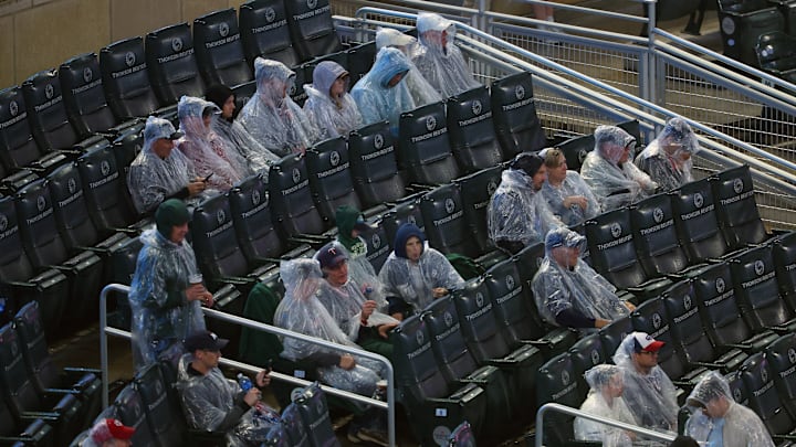 Saturday’s Twins vs. Athletics game has been rained out and moved to Sunday.