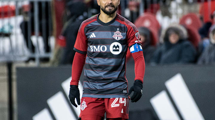 Lorenzo Insigne #24 seen during the MLS game between...
