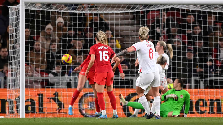 England and Canada drew 1-1 in the Arnold Clark Cup