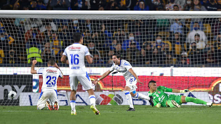 Ignacio Rivero celebra un gol ante los Tigres UANL. Ignacio Rivero celebra un gol ante los Tigres UANL.