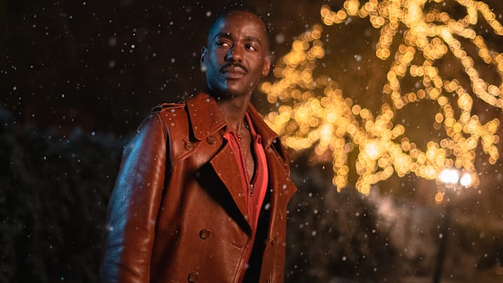 The Doctor ((Ncuti Gatwa) in the Doctor Who Christmas Special 2023.