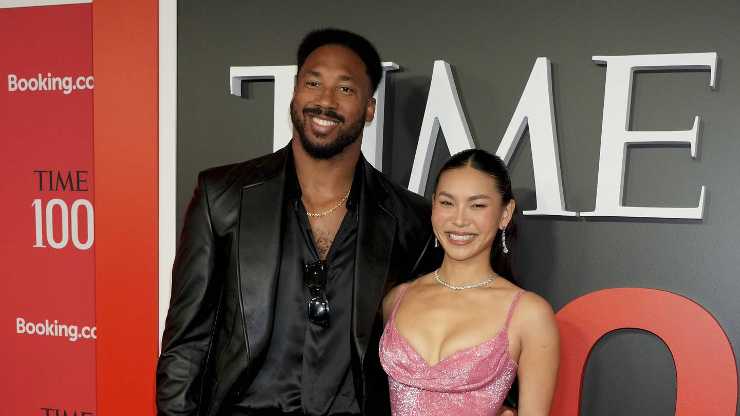 Myles Garrett's Girlfriend Chloe Kim Rocks Rams Colors After Browns Trade