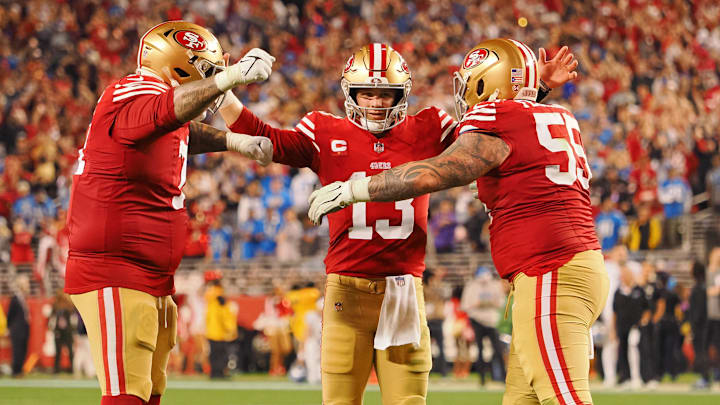 Jan 28, 2024; Santa Clara, California, USA; San Francisco 49ers quarterback Brock Purdy (13)