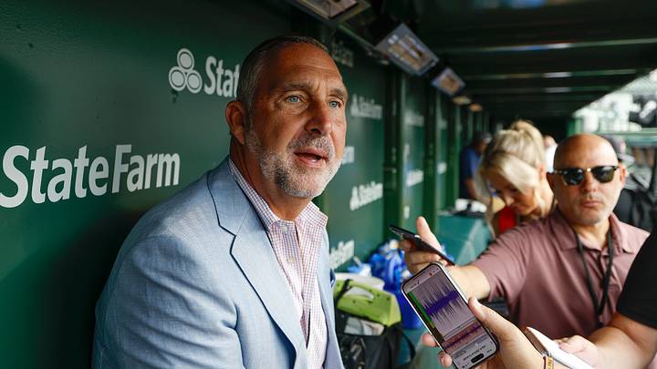 Jul 4, 2025; Chicago, Illinois, USA; St. Louis Cardinals president of baseball operations John Mozeliak speaks before a baseball game against the Chicago Cubs at Wrigley Field. Mandatory Credit: Kamil Krzaczynski-Imagn Images Jul 4, 2025; Chicago, Illinois, USA; St. Louis Cardinals president of baseball operations John Mozeliak speaks before a baseball game against the Chicago Cubs at Wrigley Field. Mandatory Credit: Kamil Krzaczynski-Imagn Images