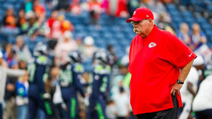 Aug 15, 2025; Seattle, Washington, USA; Kansas City Chiefs head coach Andy Reid watches pregame warmups against the Seattle Seahawks at Lumen Field. Mandatory Credit: Joe Nicholson-Imagn Images Aug 15, 2025; Seattle, Washington, USA; Kansas City Chiefs head coach Andy Reid watches pregame warmups against the Seattle Seahawks at Lumen Field. Mandatory Credit: Joe Nicholson-Imagn Images