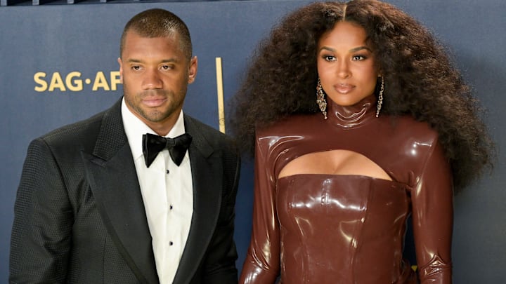 Russell Wilson and Ciara attend the 30th Annual Screen Actors Guild Awards.