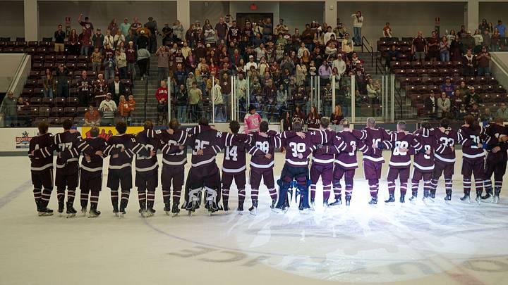Texas A&M Ice Hockey "Saws 'em off" after a dominant 5-1 win over the University of Texas in Houston's new rink Texas A&M Ice Hockey "Saws 'em off" after a dominant 5-1 win over the University of Texas in Houston's new rink
