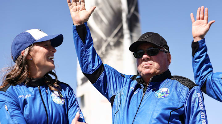 William Shatner at the Blue Origin launch in October 2021.