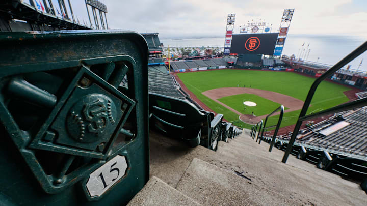 A general view of Oracle Park before the game between the St. Louis Cardinals and the San Francisco Giants.