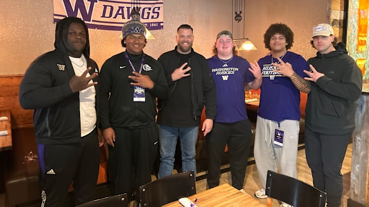 The UW couldn't go wrong with this future line of, from left, Dajohn Yarborough, Lincoln Mageo, Reis Russell and Gecova Doyal.