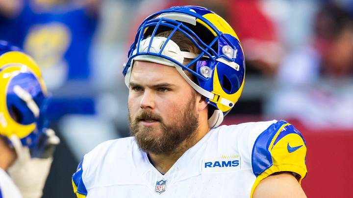 Los Angeles Rams offensive lineman Coleman Shelton. Los Angeles Rams offensive lineman Coleman Shelton.