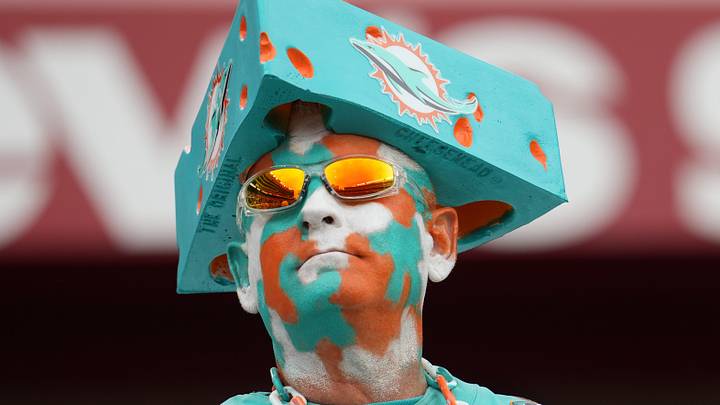A Miami Dolphins fan A Miami Dolphins fan