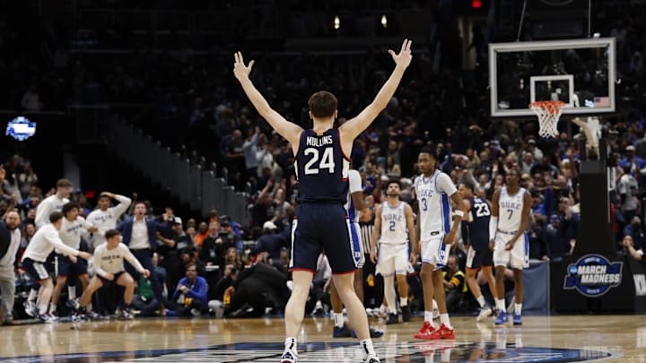 UConn freshman Braylon Mullins's game-winner sent the Huskies to the Final Four. UConn freshman Braylon Mullins's game-winner sent the Huskies to the Final Four.