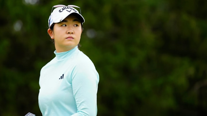 Rose Zhang, Irvine, Calif., competes in the 2023 Kroger Queen City Championship presented by P&G at Kenwood Country Club in Madeira, Ohio, Friday, Sept. 8, 2023.