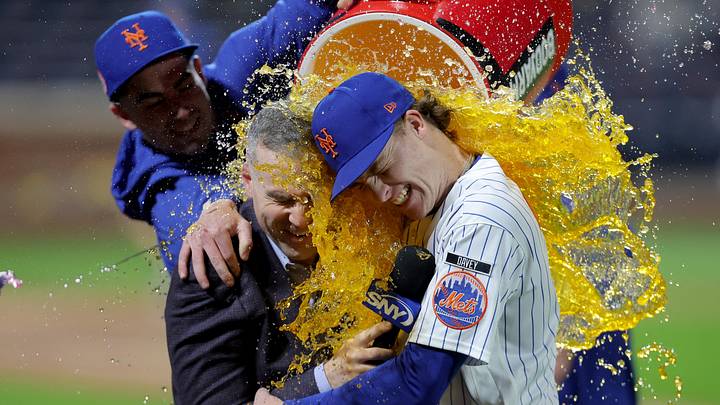 New York Mets right fielder Carson Benge. New York Mets right fielder Carson Benge.