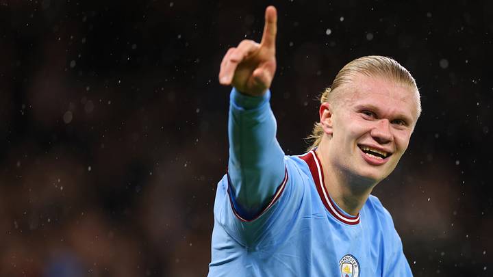 Haaland con el Manchester City 