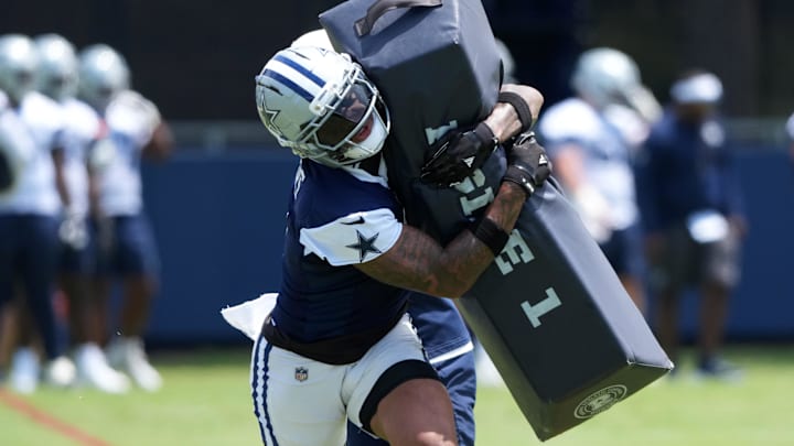  Dallas Cowboys safety Juanyeh Thomas during training camp at the River Ridge Fields.