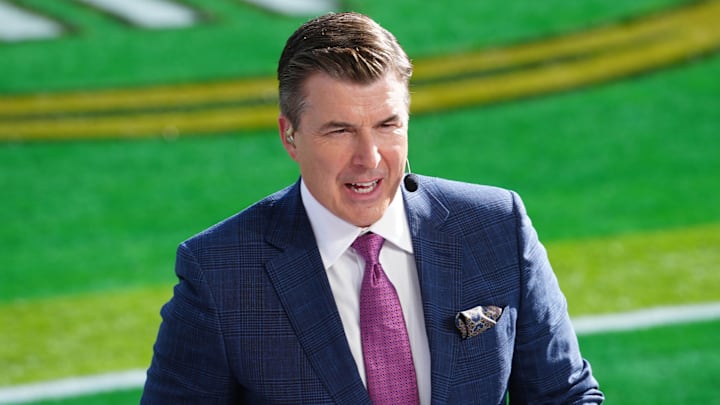 Jan 1, 2025; Pasadena, California, USA; Rece Davis on the ESPN Gameday set at Rose Bowl Stadium. Mandatory Credit: Kirby Lee-Imagn Images