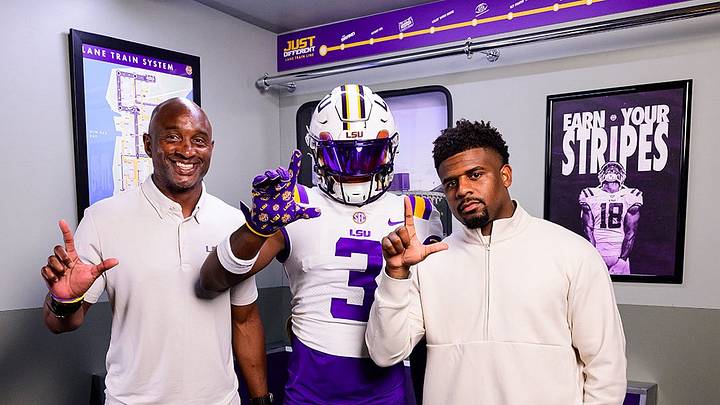 Easton Royal poses during his visit to LSU in May 2026 Easton Royal poses during his visit to LSU in May 2026