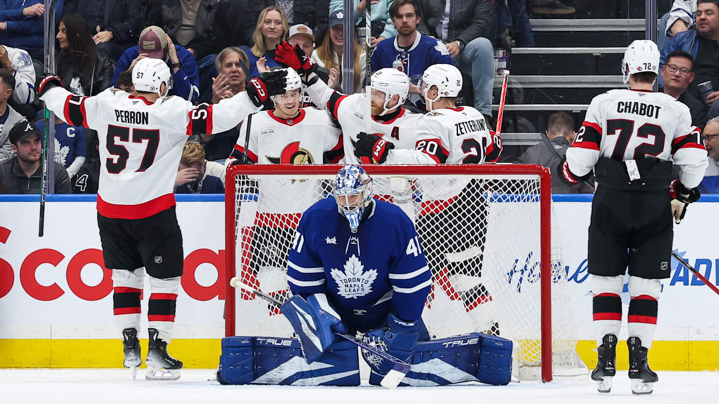 Senators complete season series sweep against Maple Leafs with 4-2 win