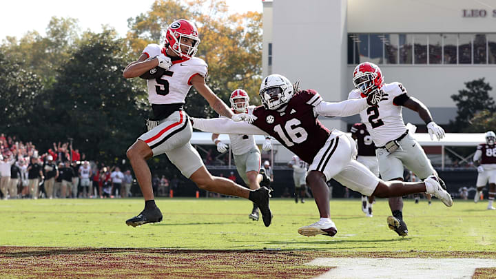 Noah Thomas, Derion Gullette, Georgia Bulldogs, Mississippi State Bulldogs Noah Thomas, Derion Gullette, Georgia Bulldogs, Mississippi State Bulldogs