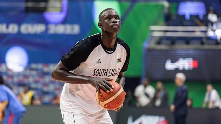 Khaman Madit Maluach of South Sudan seen in action during...