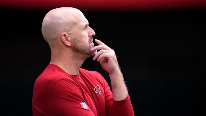 Jul 27, 2023; Phoenix, AZ, USA; Arizona Cardinals general manager Monti Ossenfort watches practice
