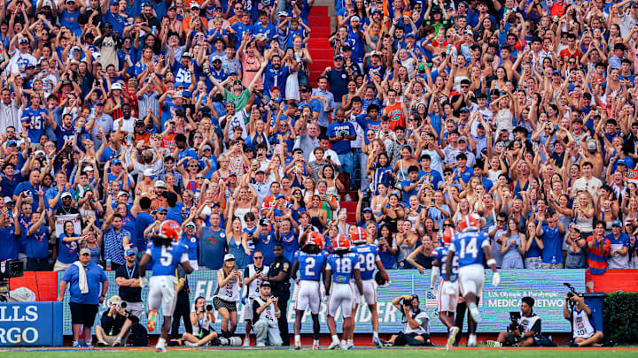 Over 90,000 fans were in the Swamp for Florida's upset over Texas. Over 90,000 fans were in the Swamp for Florida's upset over Texas.