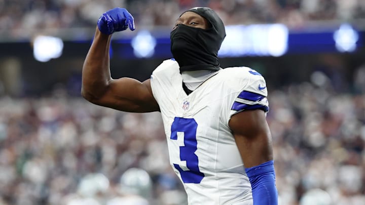 Dallas Cowboys wide receiver George Pickens reacts after a play against the New York Giants. Dallas Cowboys wide receiver George Pickens reacts after a play against the New York Giants.