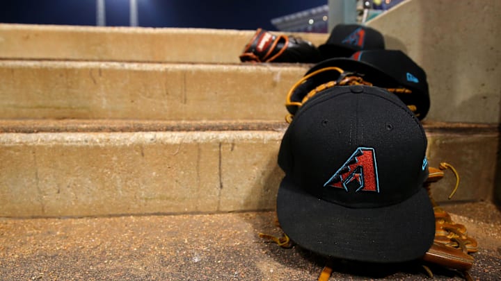Jul 18, 2017; Cincinnati, OH, USA; A view of an official New Era on field hat of the Arizona Diamondbacks at Great American Ball Park. Mandatory Credit: Aaron Doster-Imagn Images Jul 18, 2017; Cincinnati, OH, USA; A view of an official New Era on field hat of the Arizona Diamondbacks at Great American Ball Park. Mandatory Credit: Aaron Doster-Imagn Images