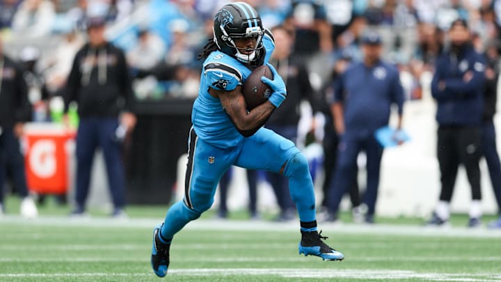 Carolina Panthers running back Rico Dowdle. Carolina Panthers running back Rico Dowdle.