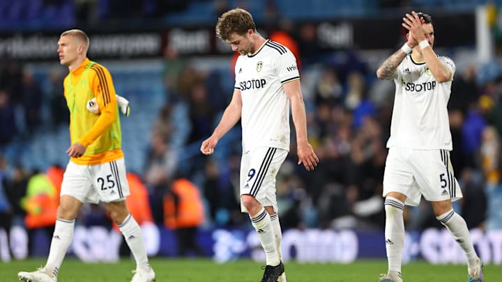 Leed's top flight status is threatened as they enter their concluding four games Leed's top flight status is threatened as they enter their concluding four games