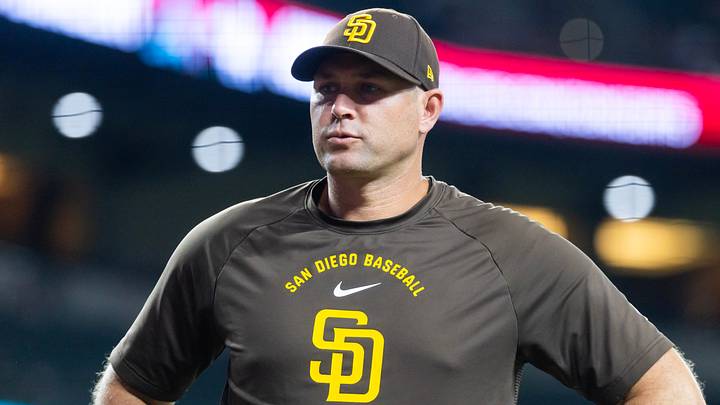 Aug 4, 2026; Phoenix, Arizona, USA; San Diego Padres manager Craig Stammen against the Arizona Diamondbacks at Chase Field. Mandatory Credit: Mark J. Rebilas-Imagn Images Aug 4, 2026; Phoenix, Arizona, USA; San Diego Padres manager Craig Stammen against the Arizona Diamondbacks at Chase Field. Mandatory Credit: Mark J. Rebilas-Imagn Images