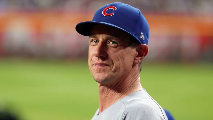 Aug 25, 2026; Phoenix, Arizona, USA; Chicago Cubs manager Craig Counsell against the Arizona Diamondbacks at Chase Field. Mandatory Credit: Mark J. Rebilas-Imagn Images