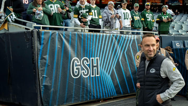 Green Bay Packers defensive coordinator Jeff Hafley is shown before their game against the Chicago Bears.