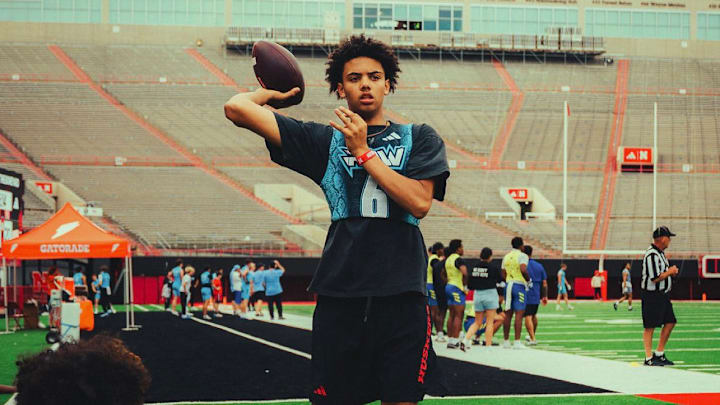 Trae Taylor at Nebraska for a 7on7 event