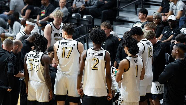 Wake Forest basketball team as they play South Carolina in an exhibition game Wake Forest basketball team as they play South Carolina in an exhibition game
