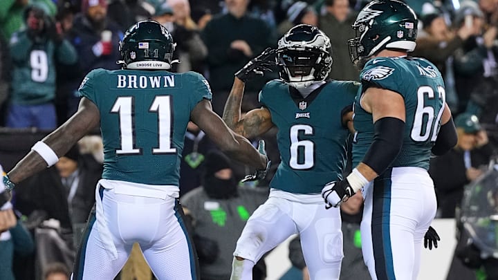 A.J. Brown, Devonta Smith, Jason Kelce, Philadelphia Eagles
