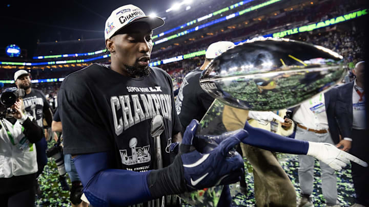 Seattle Seahawks defensive end DeMarcus Lawrence. Seattle Seahawks defensive end DeMarcus Lawrence.