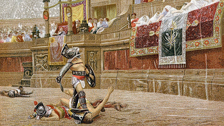 Gladiators in the Roman arena